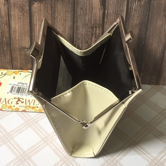 NWT Kiss Lock Coin Purse - Paris Hot Air Balloons - Picture 5 of 10